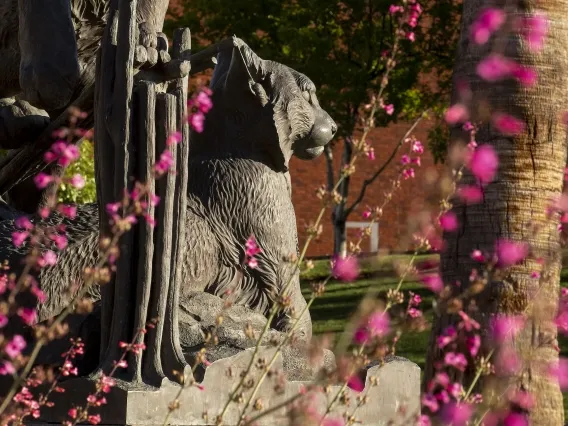 a bobcat statue