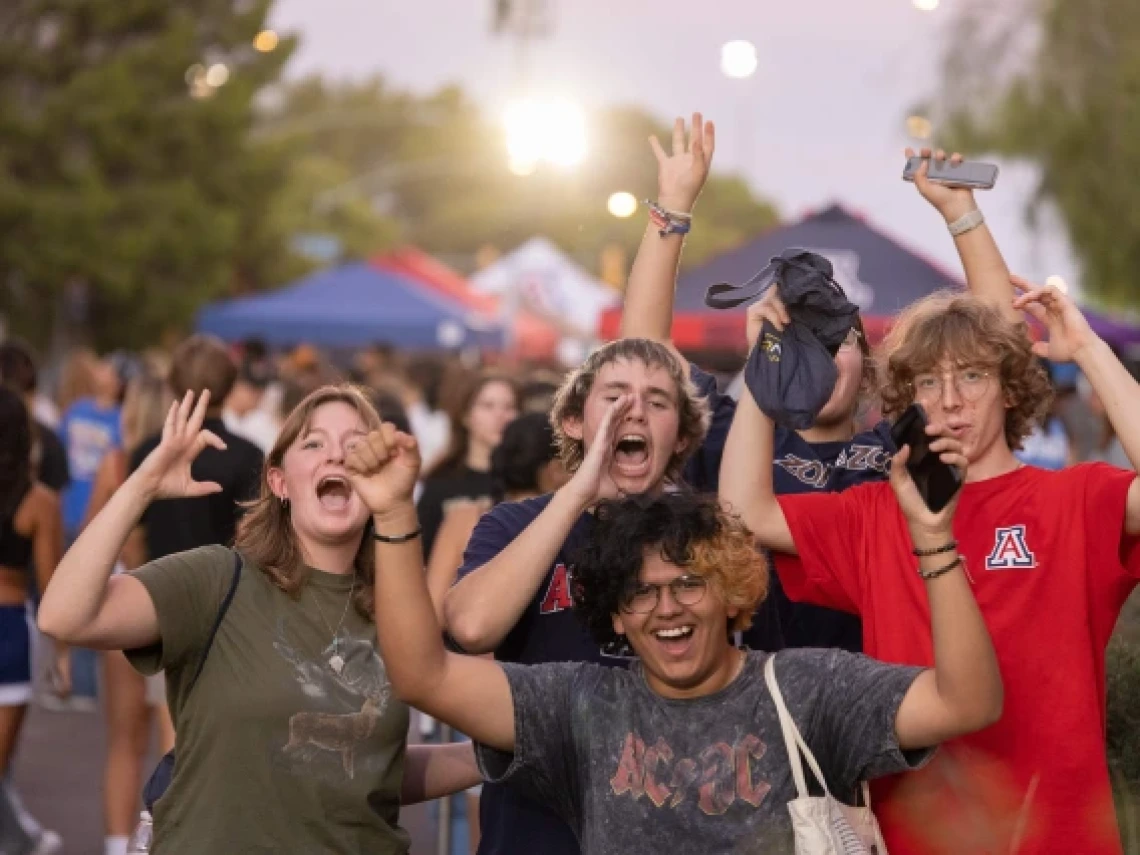 Students celebrate at Bash at the Rec